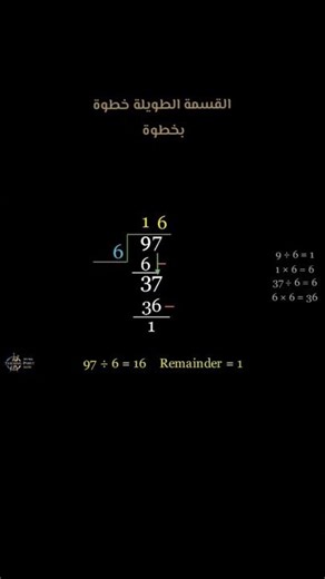 القسمة الطويلة خطوة بخطوة| Long Division -Step by Step