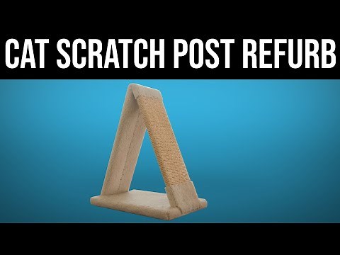 HOW TO REFURBISH A CAT SCRATCHING POST: changing the rope to refurbish a cat tree