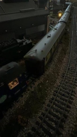 Class 20 locomotives double head a Pullman car train up the back straight.