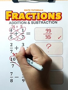 99K views · 1.4K reactions | FRACTIONS : Addition & Subtraction ‼️ #Math #mathteachergon #MathematicsChallenge #fractionhacks #Fraction #fractionhack #MathTutor | Math Tutorials | Facebook