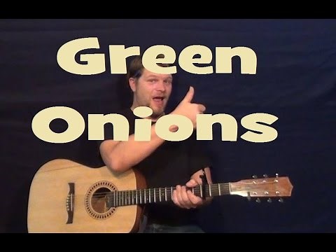Booker T & the M G 's - Green Onions - Easy Strum Chord Licks Guitar Lesson How to Play Tutorial