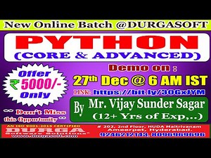PYTHON Online Training @ DURGASOFT