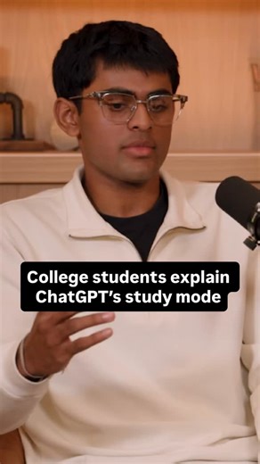 College students Yabsera and Alaap explain how they use ChatGPT study mode on episode 4 of the OpenAI Podcast. | OpenAI