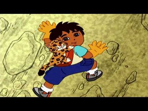 Go Diego Go Diego and Baby Jaguar Climbing a Pyramid
