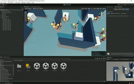 Unity 多单位排队和寻路效果演示