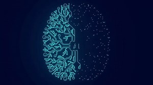 Artificial Intelligence Brain Circuit Technology Animation for Futuristic Concepts, Technology Innovation, and Digital Transformation