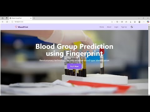 Blood Group Detection Using Fingerprint | Machine Learning Project (Flask + TensorFlow)