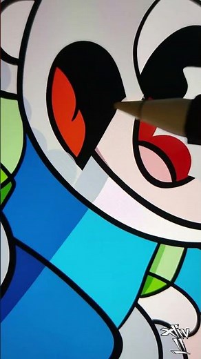 Turning Cuphead into Finn the Human #drawing #shorts #shortsvideo