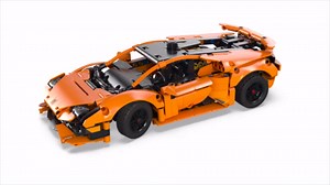 LEGO Technic Lamborghini Huracán Tecnica Orange Toy Cars - Building Toys for Kids, Boys & Girls, Ages 9+ - Lamborghini Toy Car W/ V10 Engine & Steering - Gift Ideas for Birthdays - 42196