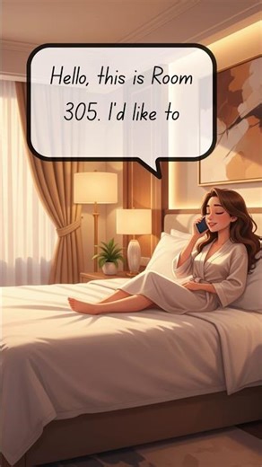 🏨 How to ask for Room Service | Easy English Conversation for Beginners #shorts