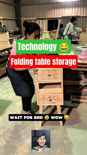 🪑 Fold Table with Drawer | Space Saving Furniture #shorts #furniture #table