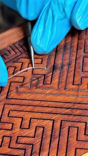 Silver Wire Inlay on Rosewood | Creating Intricate Geometric Patterns