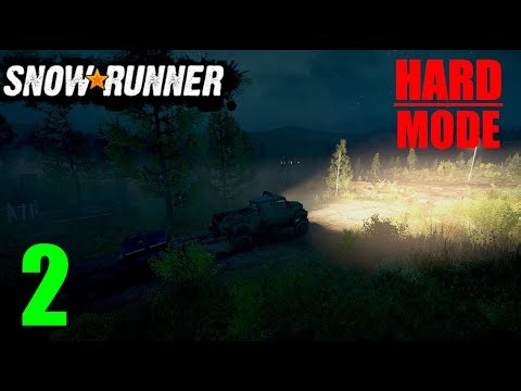 SnowRunner Hard Mode {Season 3] [Episode 2] Drowned Lands Watchtowers, Farm Swim, Retired