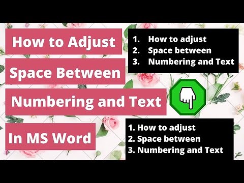 How to Adjust Space Between Numbering and Text in Word