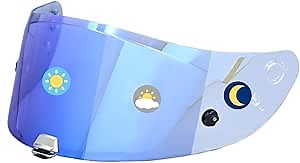 Photochromic Visor Compatible With i10,i70,HJ-31,RPHA 11,C10,HJ 34P Replacement Transition Motor Helmet Face Shield (RPHA 11 Clear Blue To Ice Blue)