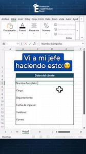 2.6M views · 39K reactions | Aprende a aplicar líneas de relleno en tus celdas para crear formularios consistentes, funcionales y con un diseño profesional #excel #excelbasico #exceltutorial #exceltips | Formación Académica en Excel | Facebook