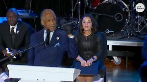 Rev. Al Sharpton jabs President Trump during George Floyd memorial