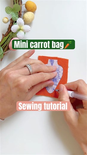 Mini Carrot Bag for Bunny 🥕🐰 DIY Sewing