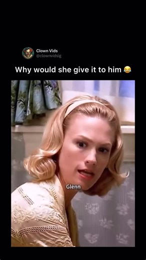 @clownvids | In this memorable sequence from the hit series Mad Men, Betty Draper is seen navigating a complex social interaction with her young... | Instagram