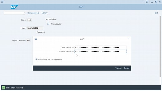 How to change password in SAP?
