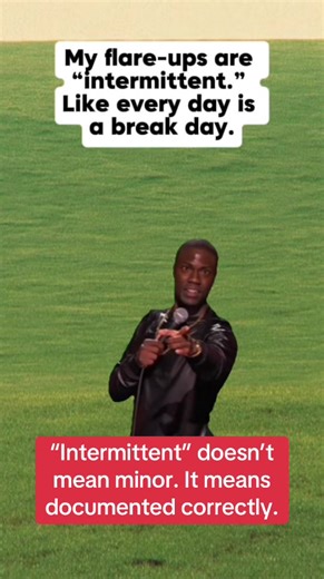 “My flare-ups are intermittent.” Translation: The VA thinks that means occasional. But here’s what actually matters 👇 For many conditions — migraines, back pain, radiculopathy, IBS, GERD, PTSD — ratings are based on: • Frequency • Severity • Duration • Functional impact If your “intermittent” flare-ups: – Knock you out for hours – Force you to leave work – Make you cancel plans – Require medication – Happen multiple times a week That’s not a break day. That’s impairment. The VA doesn’t rate wha