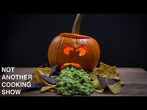 THE PUKING PUMPKIN with CHIPS and GUACAMOLE