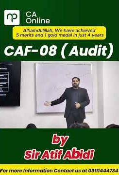 CAF 08 Audit | Audit Sampling (ISA 530) Explained | Sir Atif Abidi l #icap #education #ca