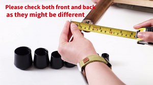 Chair Leg Tips Caps Non-Slip Rubber Leg Tips 3/4” Inner Diameter Furnigear-Chair Leg Floor Protectors Round White, 16 Pack