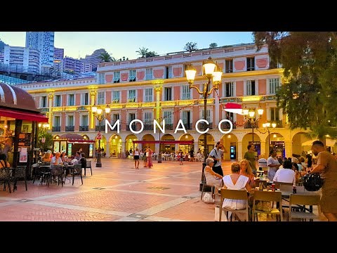 Evening Stroll through Old Monaco City | MONACO | Walking Tour of Europe