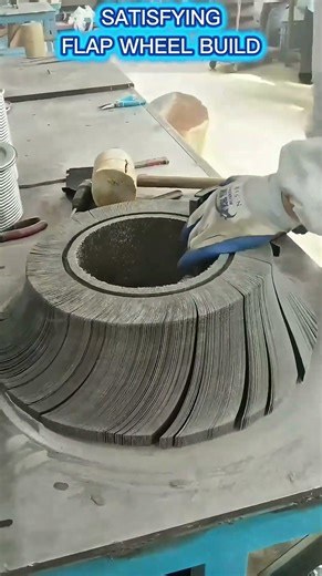 Satisfying Flap Wheel Assembly Process – How Abrasive Discs Are Made.
