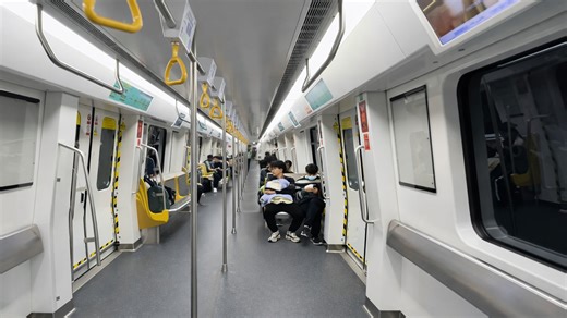 Inside a clean subway train in China