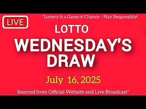 The National Lottery Lotto Draw Live results from Wednesday 16 July 2025 | tonight lotto