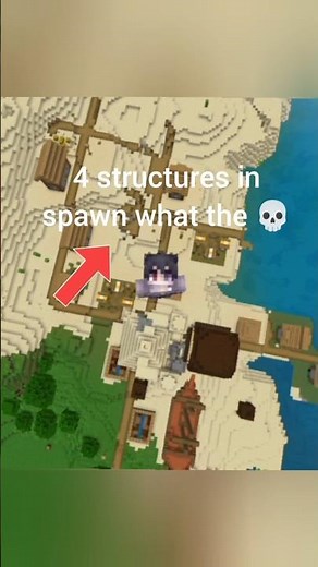 four crazy structure combination in Minecraft 💀 #minecraft #minecraftseeds