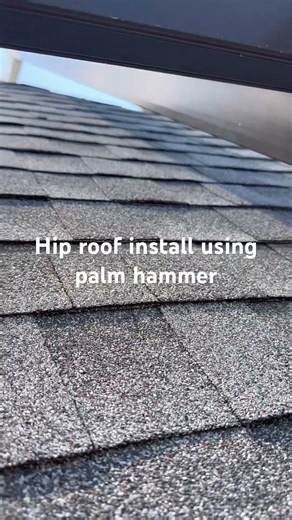 Shingle installation under pool screen enclosure using palm hammer