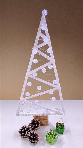 DIY Light-Up Christmas Tree ✨ So Cozy & Easy! #diy #christmastree #holidaydecor #lights