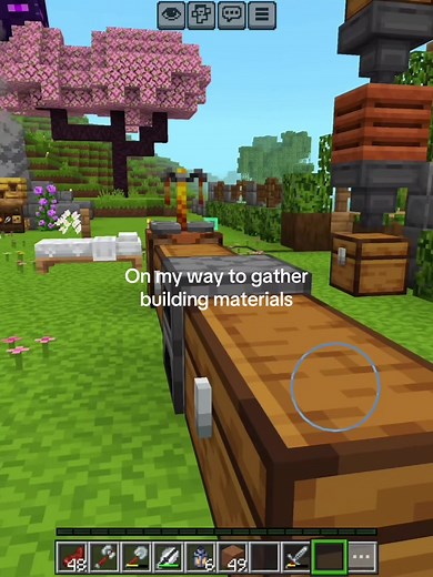 Minecraft Survival: Free Labor Builder Joins Resource Run