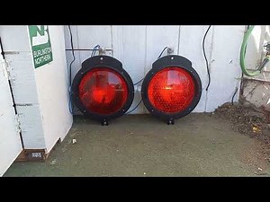 My railroad crossing lights flashing