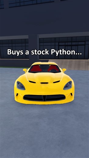 Drive World | Buys a stock Python… touches it once 🐍🔧 #roblox #driveworld #car | Instagram