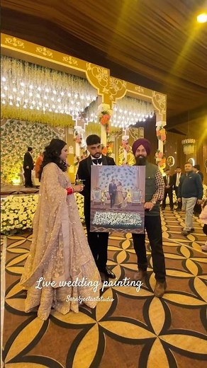 Live wedding painting | Sarabjeet Singh #liveweddingpainting #weddingtrends #weddingseason