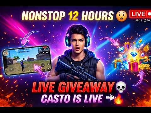 🔴CASTO LIVE DIAMOND GIVEAWAY & GUILD TEST🥳 #freefirelive #ajjubhaiive #shortsfeed #shortslive DAY 3