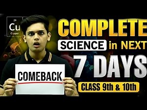 Complete Science in Next 7 Days 🔥😎 | Class 9th/10th Roadmap | prashant Kirad |