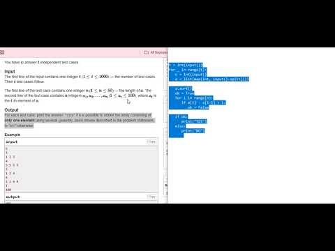 Codeforces A: Remove Smallest