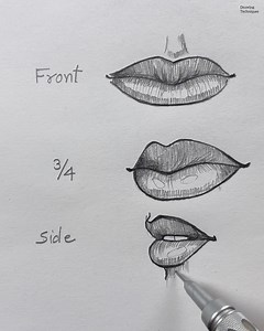 6.7K views · 21 reactions | How to draw lips easy techniques  #pencildrawing #artwork | Drawing Techniques | Facebook
