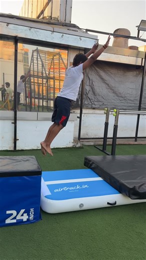 YoddhaTheIncredible on Instagram: "Training on air track ✌️#gymnast #gymnastics #practicemakesperfect"