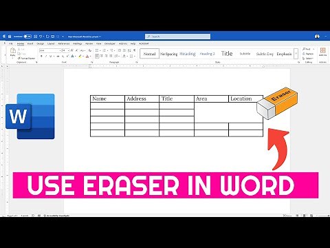 🧽 How to Use Eraser in MS Word | Eraser Tool for Table in Word