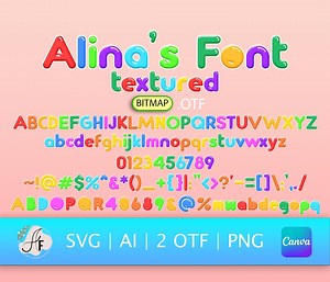 Melodic Nursery Color Font (lullaby Melodies Typography OTF, SVG, PNG) - Etsy