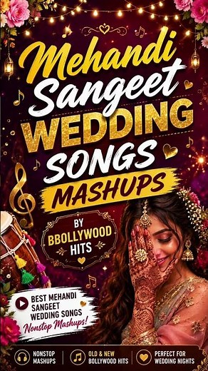 ❤️ Bollywood Wedding Songs Mashup Shaadi #songs #90s #shorts #lyrics