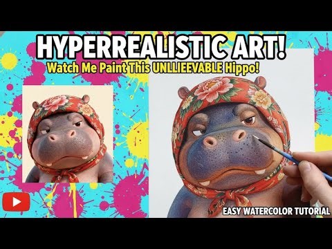 Drawing a HYPER-REALISTIC Hippo: Unbelievable Pencil Drawing Transformation!