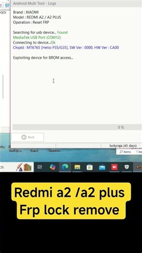 Redmi a2 /a2 plus frp lock remove amt tool #redmi frp bypass #frpremove #windows