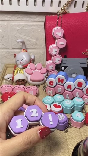 Personalized 3D Letter KeyClick Namechain | Customizable Name Chain | Custom Letter Keychain | Satisfying Click Desk Toy | Personalized Keychain Gift | Customizable Letter KeyClick Namechain